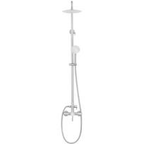 Fala dušo kolona STEELY 1 75662, 96-126 cm, 20 cm, 34 cm, 18.5 cm, 1.5 m, 304 nerūdijantis plienas, vienos rankenos, inox, 2 angos