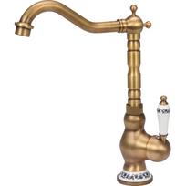 Fala virtuvės maišytuvas Retro Bronze 4 75833, 32 cm, 26 cm, 18,5 cm, žalvaris, keramika, 1 anga, pasukamas snapelis, ECOflow