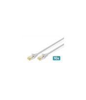 Digitus | CAT 6A S/FTP patch cable, 10 pieces | DK-1644-A-010-10 | S/FTP | Gray
