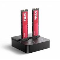 Axagon dokinimo stotis ADSA-M2C22L, 20Gbit/s, 2x M.2 NVMe SSD, klonavimas, USB 3.2 Gen 2x2 Type-C, UASP, TRIM, S.M.A.R.T.