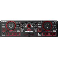 Numark Mixtrack Go L1090093, DJ pultas, 2 kanalai, 24 bitų, 48 kHz, Bluetooth 4.2, USB-C, 3.5 mm, juoda, raudona