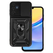 Apsauginis dėklas Samsung Galaxy A15 4G/5G – Slenkamos kameros šarvai, juodas