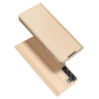 Apsauginis dėklas Samsung Galaxy S22 + (S22 Plus) – Dux Ducis Skin Pro Holster Flip, auksinis