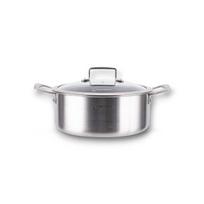 Masterpan nerūdijančio plieno troškintuvas su dangčiu MP-2701, 24 cm