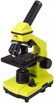 Mikroskopas Levenhuk Rainbow 2L Plus Lime 64x-640x su eksperimento komplektu