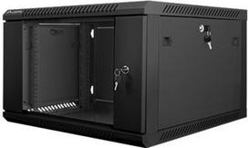 Lanberg | Rack cabinet 19" wall-mount 6U/600x600 (flat pack) | WF01-6606-10B | Black WF01-6606-10B | 5901969403077