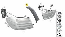BMW Galvos Vandens Lietojo Viršutinio Kairiojo Galiuko Dangtelis 4 F82 M4 F33 F83 F36 Originalus 63217366067