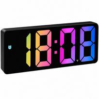 Elektrinis stalo laikrodis, RGB apšvietimas, termometras, 1 vnt.
