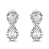 Sidabriniai auskarai su cirkoniu moterims Brilio Silver Infinity EA658W sBS2675