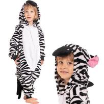 Pižama Vaikams, Vaikiškas Kigurumi Kombinezonas, Kostiumas Zebra, Balta-Juoda, 115-125 Cm, 115-125 cm