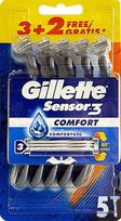 Vienkartiniai skustuvai vyrams Gillette Sensor3 5 vnt.