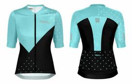 Dviratininko marškinėliai Rock Machine Race Jersey SS WMN, šviesiai mėlyna, XL, XL