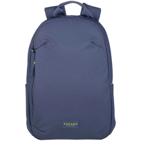 The Laser backpack for 15.6'' laptops and 16'' MacBooks, made from water-resistant resin-coated fabric obtained from recycled plastic, features a compact design and excellent pocket organization.|BKLAS15-B