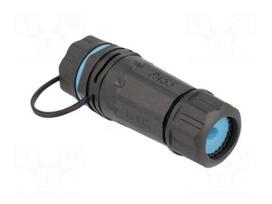 RJ 45 coupler | RJ45 socket,both sides | black | Cat 6a | IP68
