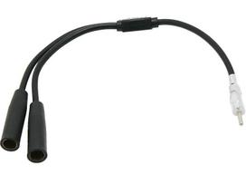 Automobilių ir motociklų prekės, elektronika, navigacija, CB radijas // ISO jungtys ir kabeliai automobilio radijui // 0948# Samochodowy adapter antenowy rozgałęźnik 2x gniazdo -din