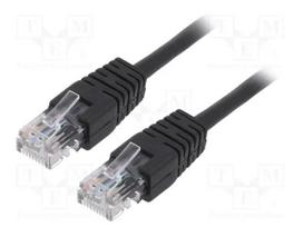 Gembird PP12-3M/BK Patch Cable CAT5e UTP 3m / black