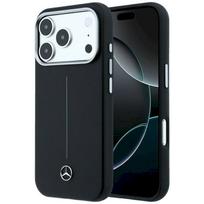 Mercedes Leather Semi Wrap Iconic Line MagSafe for iPhone 18 Pro Max / 17 Pro Max / black