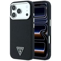 Case Guess Grained Triangle Logo MagSafe for iPhone 18 Pro Max / 17 Pro Max black