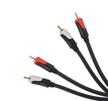 TV, SAT, HDMI, DVI kabeliai ir priedai // HDMI, DVI, AUDIO jungiamieji laidai ir priedai // Kabel 2RCA-2RCA 3.0m audio Cabletech Basic Edition