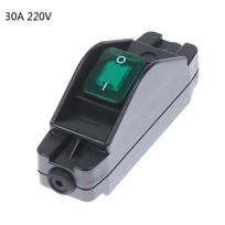 Jr-617 vandeniui atsparus linijinis jungiklis, apvalus laidas, dvigubas dulkių jungiklis 30A 220V žalia