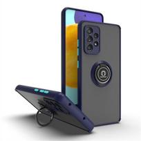 Skirtas Samsung Galaxy A52 5g dėklui Magnetinis žiedinis šarvai stovo galinis dangtelis Samsung A52 A72 A 72 52 S A52s minkštas silikoninis telefono dėklas For Galaxy A52S 5G tamsiai mėlyna spalva