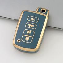 TPU automobilio nuotolinio valdymo pulto rakto dėklo dangtelis, skirtas Toyota Corolla Camry RAV4 Highlander Auris CHR Avalon Land Cruiser laikiklis be rakto pilka