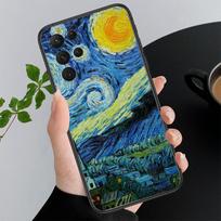 Van Gogo „Žvaigždėta naktis“ dėklas telefonui Samsung A52S A21S A33 A23 A13 A14 A32 A52 A53 A54 A51 A71 A15 A51 4G