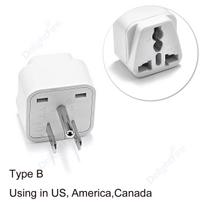 Universalus JAV kelioninis adapteris JK AU ES į JAV kištuką Kanada Meksika kištuko keitiklis Amerikietiškas maitinimo įkroviklis Elektros lizdas Kintamosios srovės lizdas
