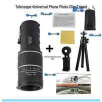 40x60 HD Monocular Telescope, High-Power, Low-Light Night Vision with Phone Adapter for Outdoor Use.