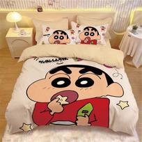 Mielas Crayon Shin chan, Mikropluošto patalynės komplektai, Vaikų lovos antklodės užvalkalas su užtrauktuku Kambario dekoras Antklodės užvalkalas paaugliams suaugusiems 135x200cm