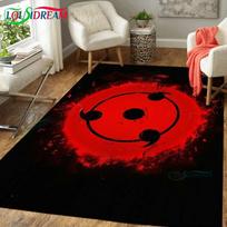 Anime Sharingan Kilimas Didelis Minkštas Flanelinis Grindų Kilimėlis Miegamojo Svetainės Dekoras Lengvas Antklodė Suaugusiems Vaikams Dovana 40x60cm
