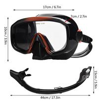 YonSub Diving Goggles Snorkeling Scuba Underwater Swimming Glasses Snorkel Set black