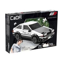 Cada New product 2025 City Technical RC Drift Racing Car Building Blocks AE86 Sports Car Bricks Adult Toys Festival Gifts gray