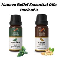 Ananta Nausea Essential Oil Combo – Peppermint & Ginger Aroma Oils (10 ml × 2) Volume= 10ml black