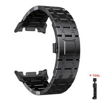 Prabangus nerūdijančio plieno dirželis, skirtas Samsung Galaxy Watch 8 40mm 44mm 8Classic 46mm, 316L metalinis dirželis, skirtas Galaxy Watch Ultra 2025 47mm Galaxy Ultra (2025) black