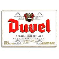 Duvel alaus vintažinis metalinis plakatas, retro skardos ženklas, dekoratyvinė plokštelė, kambario dekoracija užeigai, barui, vyno rūsiui, klubui, sienos meno dekoras 20x30cm（7.8x11.8inch） red