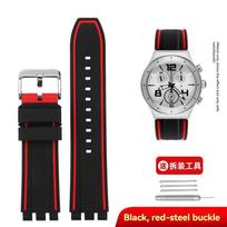 19mm 20mm 21mm Guminis dirželis Swatch Silikoniniam Lauko Sportiniam laikrodžiui YVS400 YVS451 YVB404 Apyrankė Vyrams Moterims Laikrodžio Grandinėlė 21mm gray