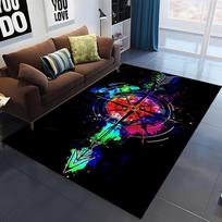 3D Retro Compass Map World Map Area Rug,Carpet Rug for Living Room Bedroom Sofa Decoration,Kitchen Doormat Non-slip Floor Mat 40cm x 60cm gray