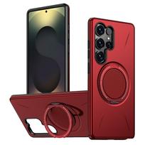 Prabangus 360° magnetinis laikiklio dėklas, skirtas Samsung Galaxy S25 S24 S23 Ultra S25FE S25Edge S24FE, su Magsafe šarvuotu smūgiams atspariu dangteliu Galaxy S25+ black