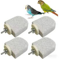 Bird Perches For Cage 4 Pcs |   Volcanic Stone Beak Grinding |   Safe Natural Perch For Parrots Cockatiels Lovebirds |   MGKO gray
