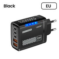 5 prievadų 240W GaN USB įkroviklis Type C Greitas įkrovimas Maitinimo adapteris QC3.0 USB Type C įkroviklis EU/US kištukas 17 Samsung