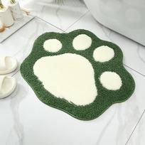 Cartoon Foot Shape Cat Dog PAWS Bathroom Moisture-wicking Slip-resistant Mat Entry Entry Mat Bedroom Door Mat Durable 45x60cm white