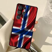 Norvegijos vėliavos dėklas, skirtas Samsung Galaxy S22 Ultra S21 S20 S24 S25 Ultra S9 S10 Plus S23 FE S24 FE, galinis dangtelis Galaxy S23 Plus red