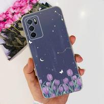 OPPO A54S dėklas CPH2273 Galinis dangtelis Prabangus marmurinis animacinis minkšto silikono telefono dėklas OPPO A16 CPH2269 A16S CPH2271 Funda Naujas OPPO A54S gray