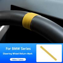 Automobilio vairo viršutinis žymeklis Automobilio vairo stiprintuvas Vidurinės linijos žymėjimas BMW serijai Automobilio apdailos aksesuaras Universalus geltona