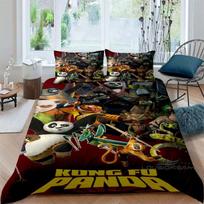 Spausdintas  Kung Fu Panda  patalynės komplektas apima vieną antklodės užvalkalą ir du pagalvių užvalkalus, suteikiant jums prabangią ir patogią 135X200cm black