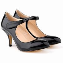 Moteriški aukštakulniai, kasdieniai, lakinės odos, su kulkšnies dirželiu, aukšti kulnai, 7 cm, vidutinio aukščio kulnas, patogūs, apvaliu priekiu, atviri, darbo, raudoni, vestuviniai batai 42 juoda