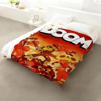 Žaidimo D-Doom E-Eternal Mesti flanelės pledas: Minkštas, draugiškas vaikams, šiltas, antistatinis, visų sezonų, skalbiamas, sofa, lova, namai 75x90cm red
