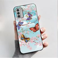 Spausduotas telefono dėklas Nokia G42/Nokia G310 5G/Nokia G60 5G/Nokia G100, minkšto silikono juodas korpusas, mielos gėlytės, animacinių filmukų dėklai Nokia G60