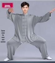 Aukščiausios kokybės pieno šilko Tai Chi kostiumų komplektas moterims ir vyrams - Pavasario iki rudens Wushu pasirodymų apranga, kinų stilius 3XL black